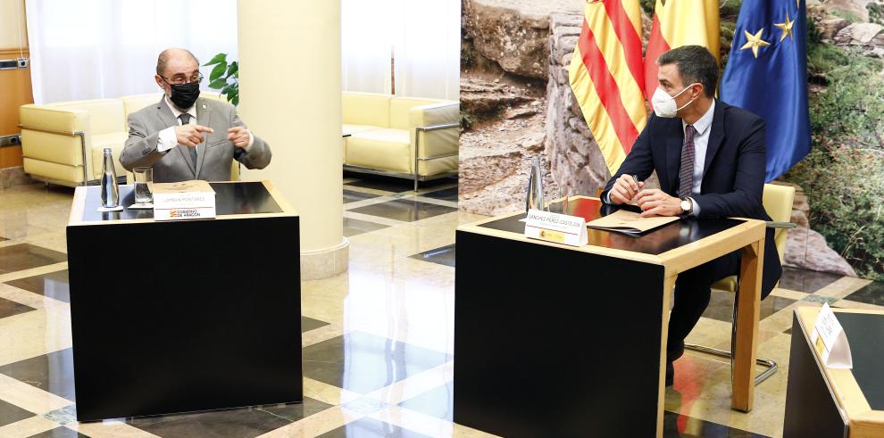 Pedro Sánchez y Javier Lambán aseguran que la candidatura de los Juegos Olímpicos de Invierno 2030 es un proyecto de Estado con diseño de igual a igual entre Aragón y Cataluña