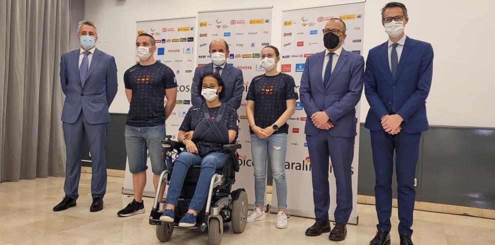 Felipe Faci felicita al equipo aragonés preseleccionado para competir en los Juegos Paralímpicos de Tokio y le agradece que contribuya a hacer Marca Aragón