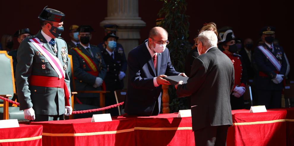 Lambán preside el acto de la patrona de la Guardia Civil en Zaragoza