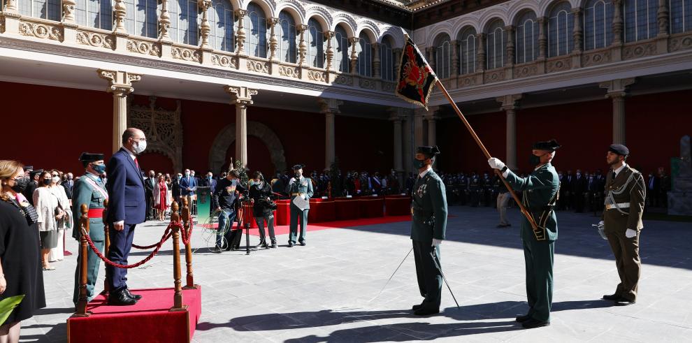 Lambán preside el acto de la patrona de la Guardia Civil en Zaragoza