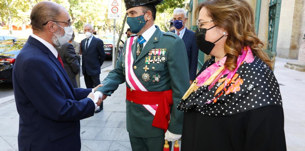 Lambán preside el acto de la patrona de la Guardia Civil en Zaragoza