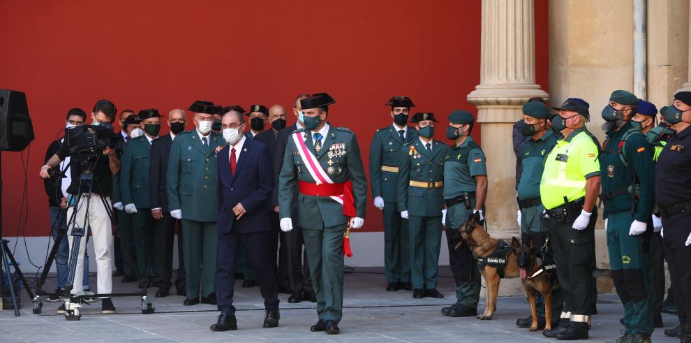 Lambán preside el acto de la patrona de la Guardia Civil en Zaragoza