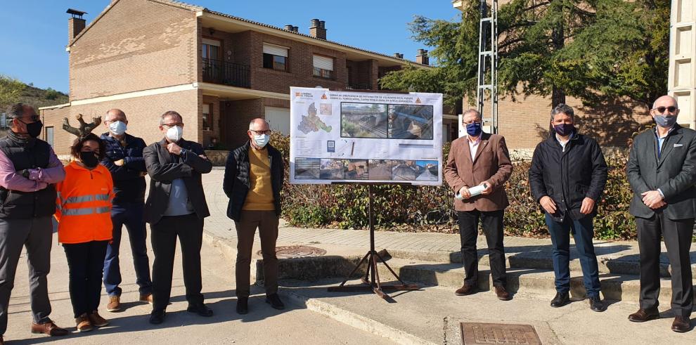 Visita a los trabajos realizados en el puente de Ateca sobre el ferrocarril