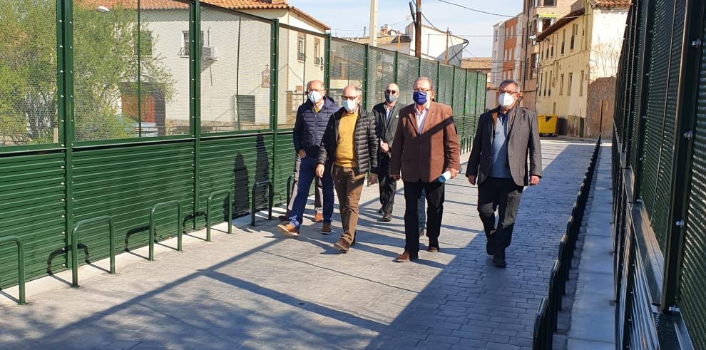 Visita a los trabajos realizados en el puente de Ateca sobre el ferrocarril