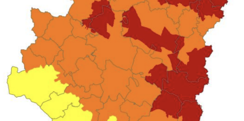 Alerta roja por peligro de incendios forestales varias zonas de Aragón