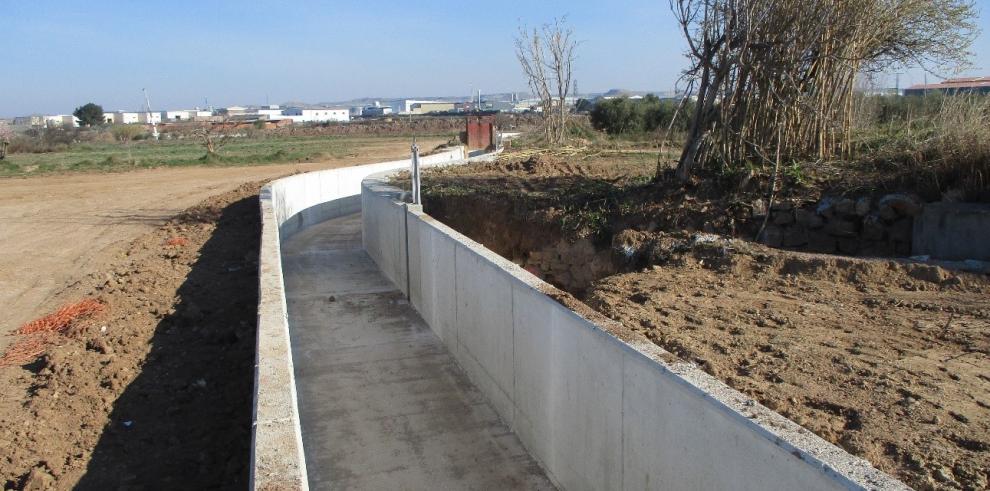 Finalizadas las obras de mejora de la acequia de La Hermandad en Épila