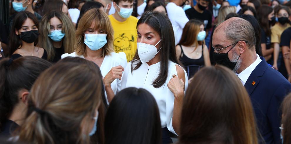 El curso escolar 21/22 ha empezado hoy en Aragón con la presencia de la Reina