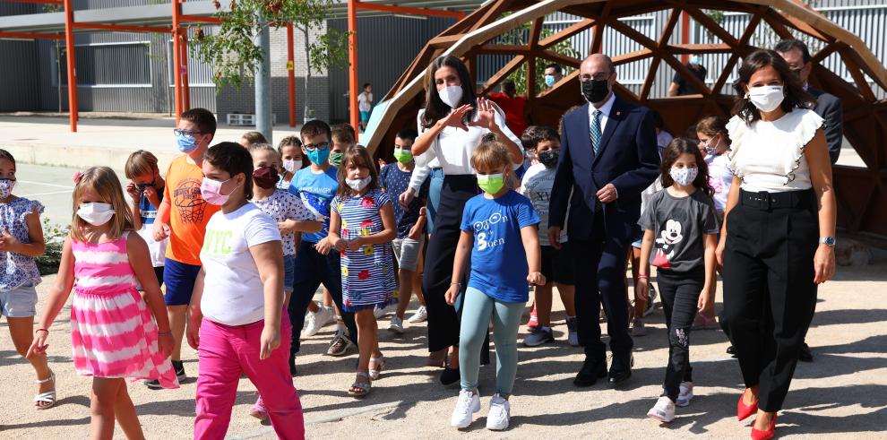 El curso escolar 21/22 ha empezado hoy en Aragón con la presencia de la Reina