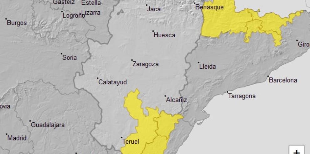 Aviso amarillo por tormentas en Gúdar y Maestrazgo