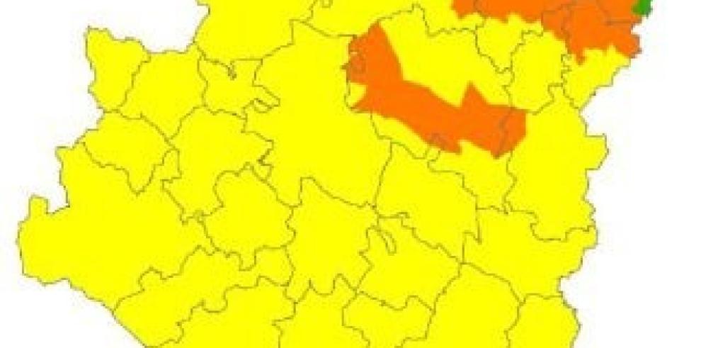 Alerta naranja de peligro de incendios forestales Muela de Alcubierre y Somontano Oriental