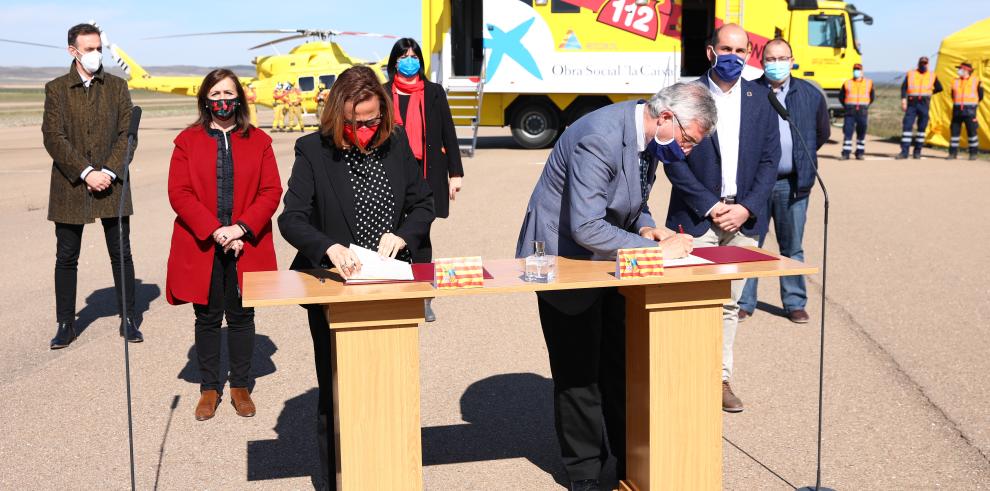 El Gobierno de Aragón creará en Villanueva de Gállego una base de helicópteros para la atención conjunta de emergencias sanitarias e incendios forestales