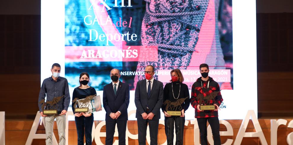 Inés Bergua, Gabriel Torralba, María Laborda y Daniel Osanz, Mejores Deportistas Aragoneses de los años 2019 y 2020