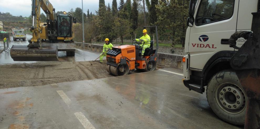 Finalizan las obras en la travesía de Peralta de Calasanz