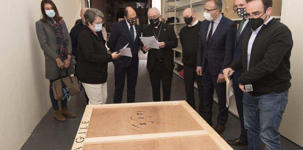 Lérida entrega otras 42 obras de arte al Museo Diocesano de Barbastro-Monzón, que suman ya 70 de las 111 que tienen que llegar 