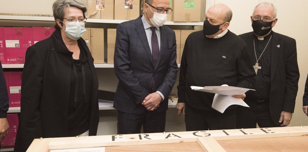 Lérida entrega otras 42 obras de arte al Museo Diocesano de Barbastro-Monzón, que suman ya 70 de las 111 que tienen que llegar 