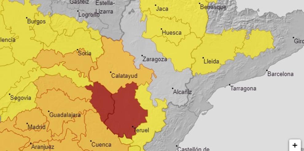 Aviso nivel rojo por temperaturas mínimas en Albarracín y Jiloca