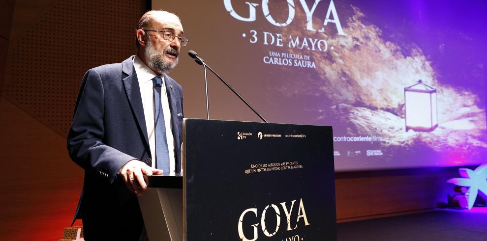 Lambán apela al espíritu de Goya para ser capaces de impulsar un Aragón universal