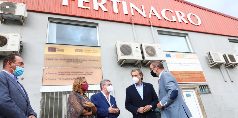 El Presidente de Aragón visita la planta de biofertilizantes de Fertinagro Biotech en Utrillas, la más grande de Europa