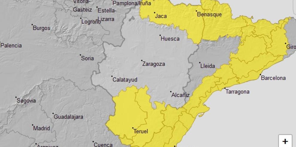 Ampliado el aviso amarillo por lluvias y tormentas