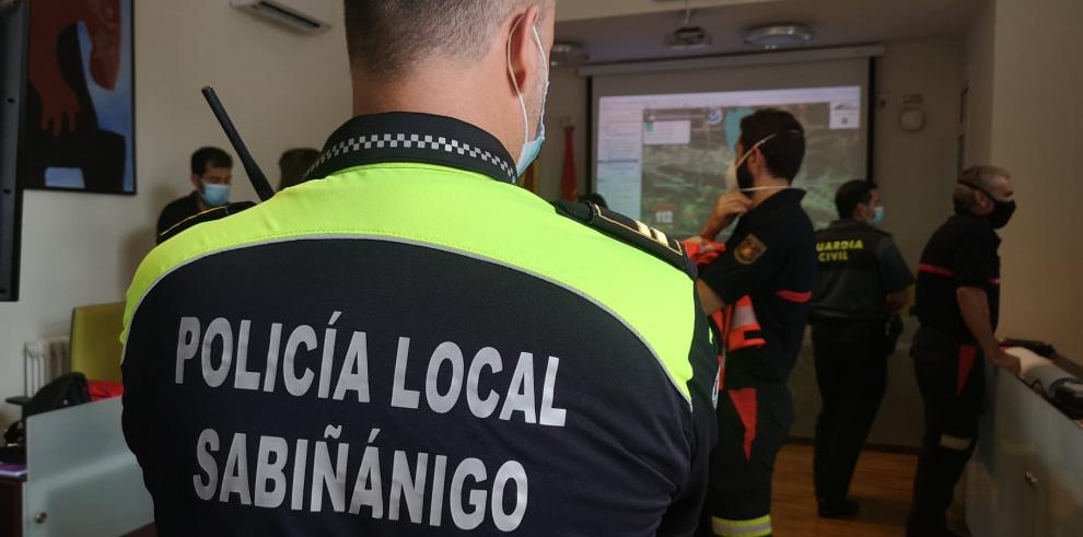 El Centro de Emergencias 112 Aragón coordina con éxito en Sabiñánigo el primer simulacro de emergencia química realizado en Aragón