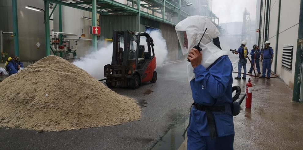 El Centro de Emergencias 112 Aragón coordina con éxito en Sabiñánigo el primer simulacro de emergencia química realizado en Aragón