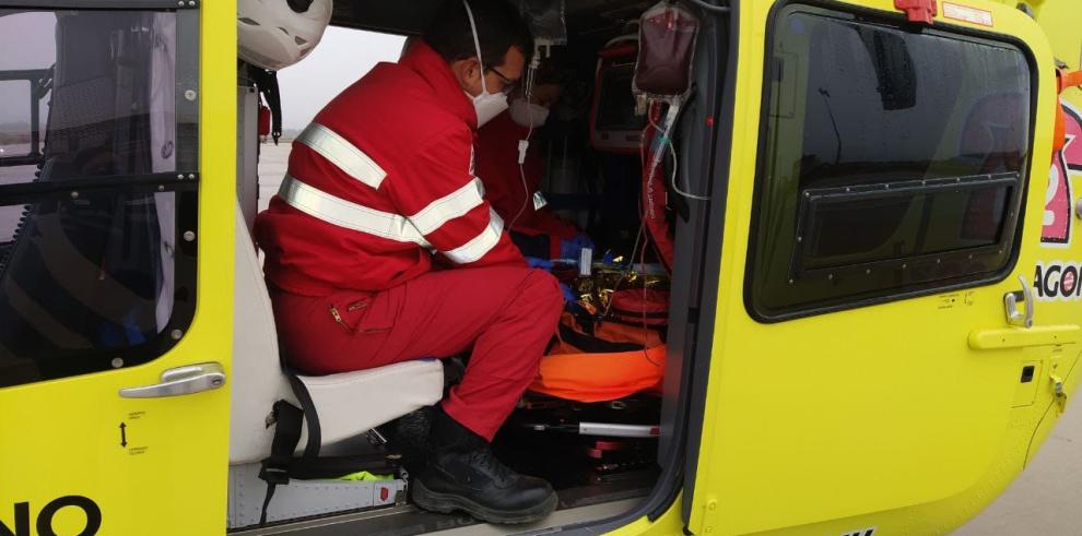 El servicio de transfusión prehospitalaria en los helicópteros del 112 Aragón contribuye a salvar a 17 pacientes en dos años 