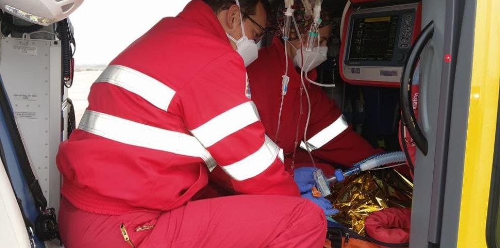 El servicio de transfusión prehospitalaria en los helicópteros del 112 Aragón contribuye a salvar a 17 pacientes en dos años 