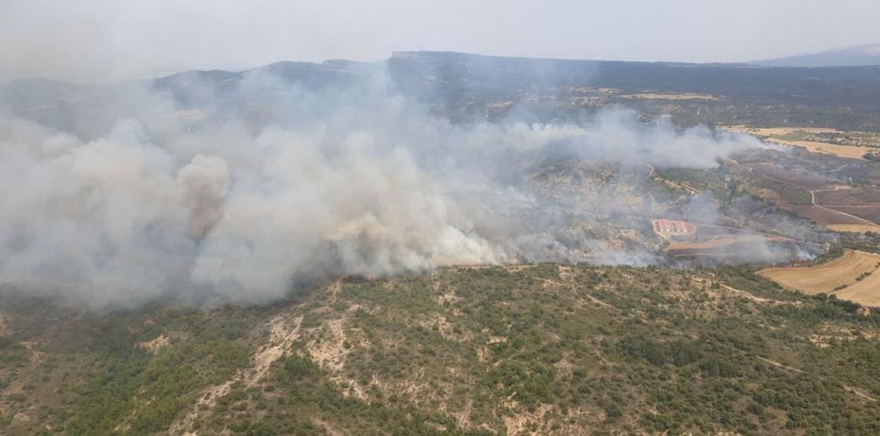 Declarado en Nivel 2 de alerta en el incendio de Graus