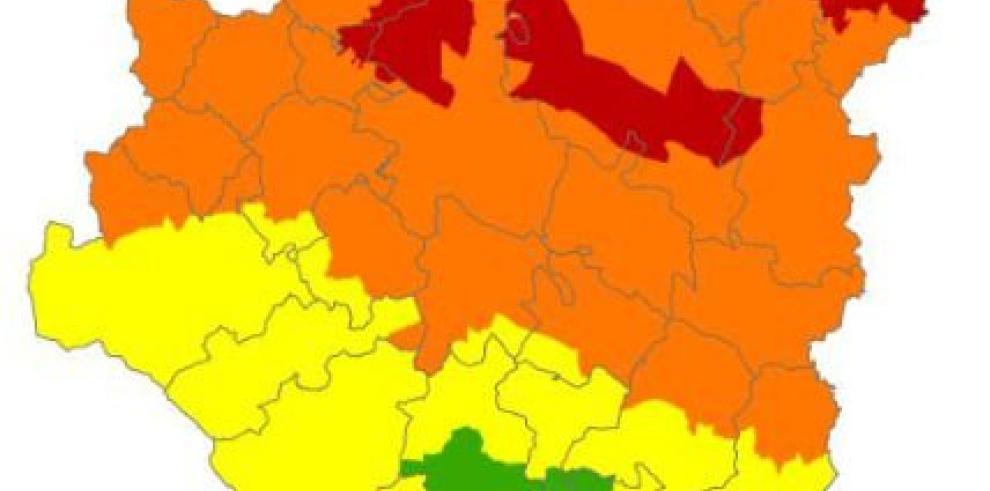 Alerta roja por peligro de incendios forestales para el 8 de agosto