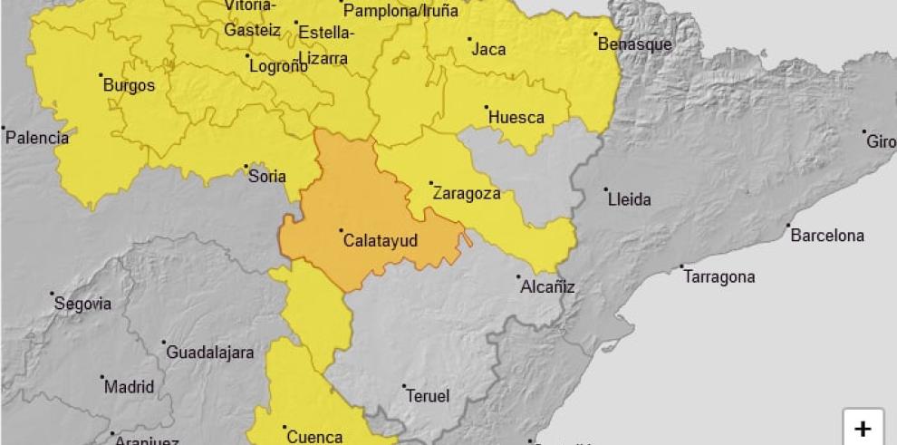 Aviso naranja por tormentas en Ibérica zaragozana