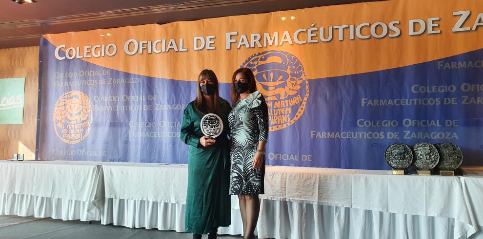 El Departamento de Sanidad recibe un de los premios extraordinarios del Colegio de Farmacéuticos de Zaragoza