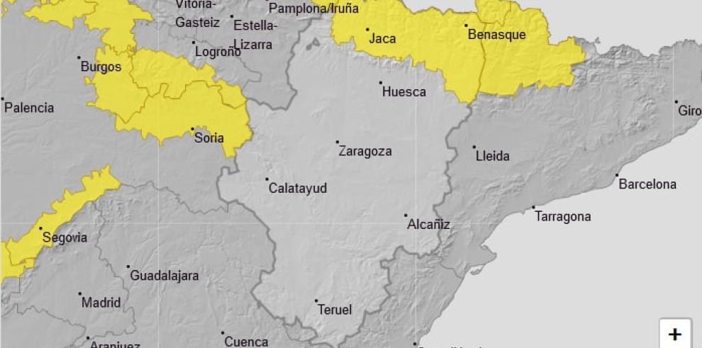 Avisos amarillos por nevadas, temperaturas mínimas, vientos, nieblas y deshielos