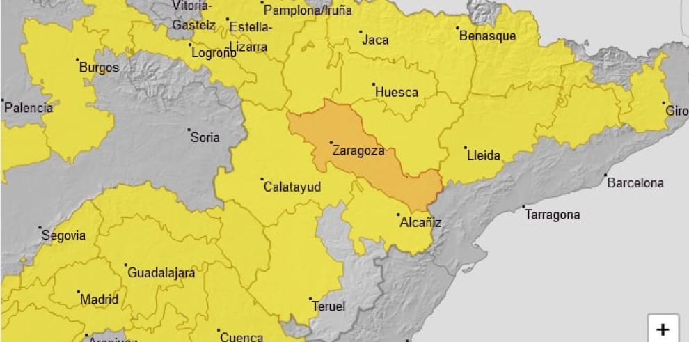 Alerta naranja por altas temperaturas en la ribera del Ebro