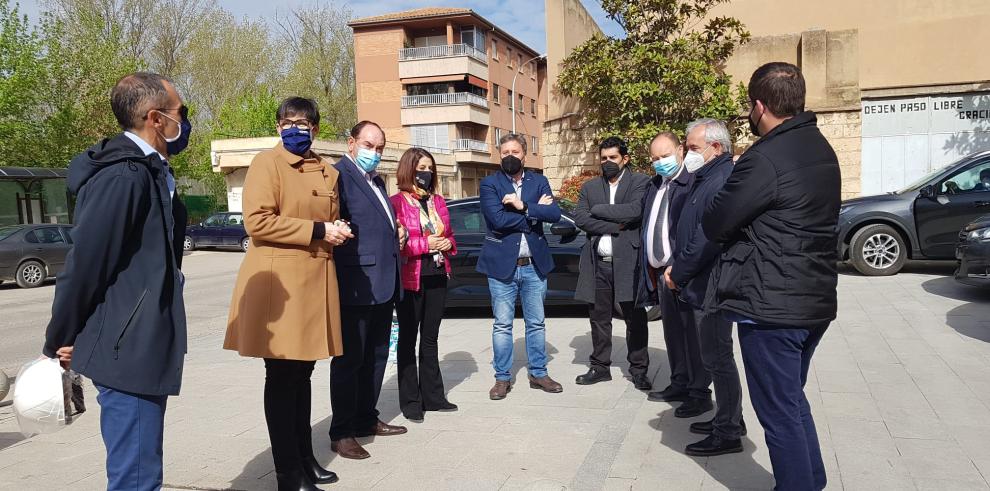 Visita a las obras de rehabilitación de la Iglesia de San Francisco en Teruel