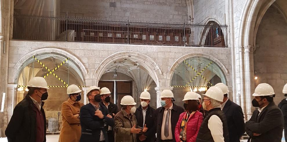 Visita a las obras de rehabilitación de la Iglesia de San Francisco en Teruel