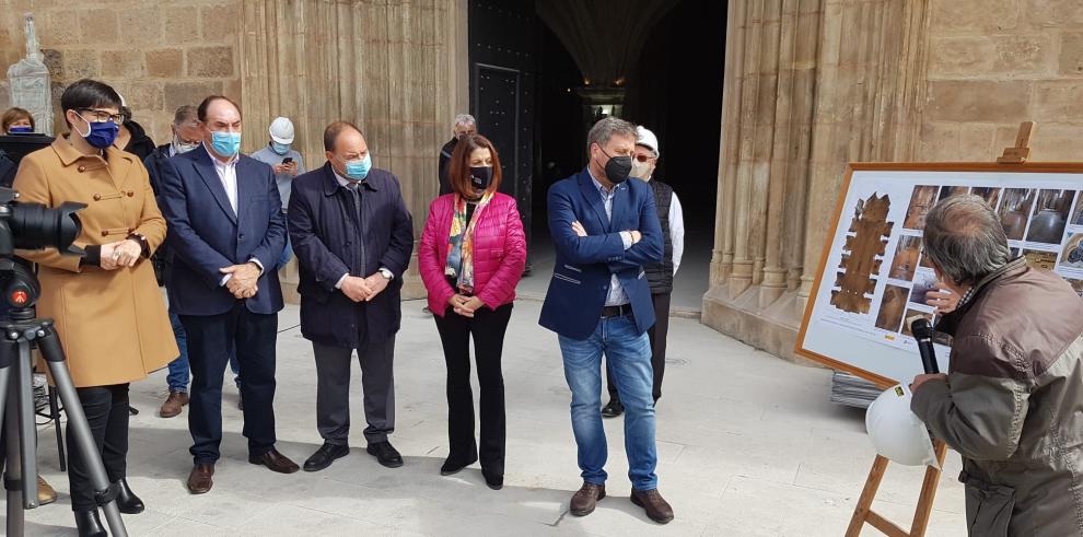 Visita a las obras de rehabilitación de la Iglesia de San Francisco en Teruel