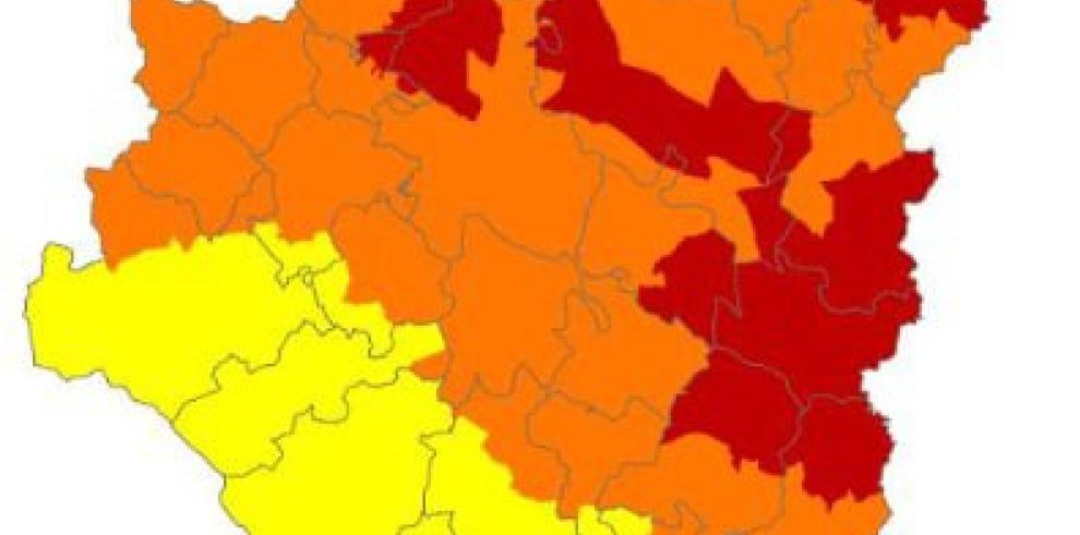 Alerta roja por peligro de incendios forestales para el 7 de agosto