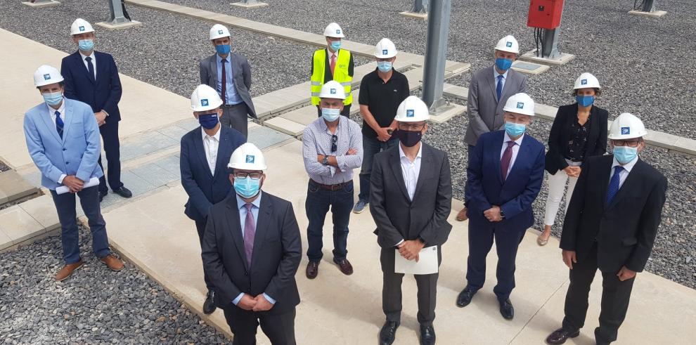 Aliaga visita la nueva subestación eléctrica de Cariñena 