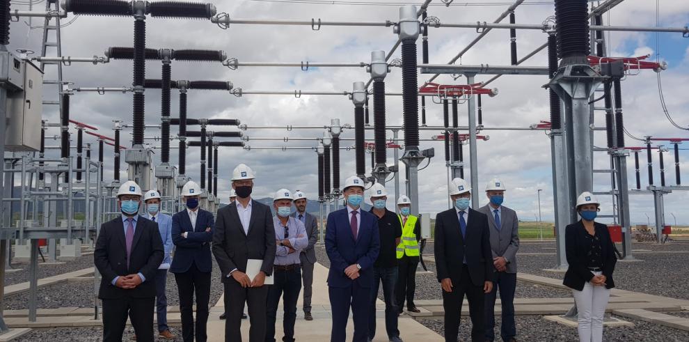 Aliaga visita la nueva subestación eléctrica de Cariñena 