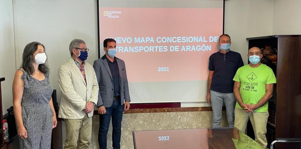 El nuevo mapa de transporte incorporará a 30 núcleos de población de la Hoya de Huesca y 20 de Somontano de Barbastro