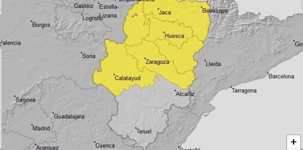 Ampliación de aviso amarillo por tormentas