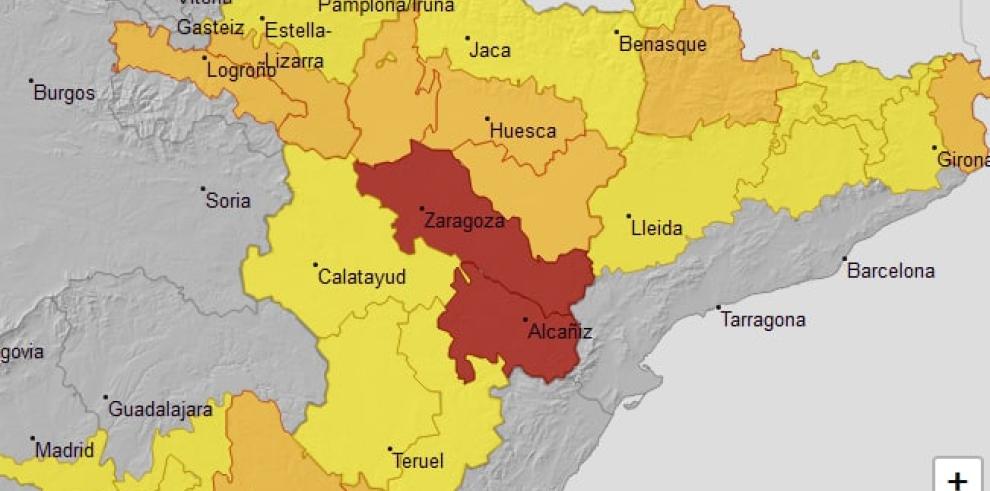 Aviso rojo por altas temperaturas en la Ribera del Ebro