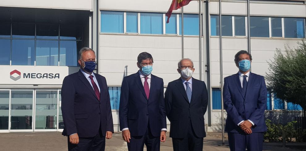 Aliaga visita la empresa Megasider en Zaragoza 