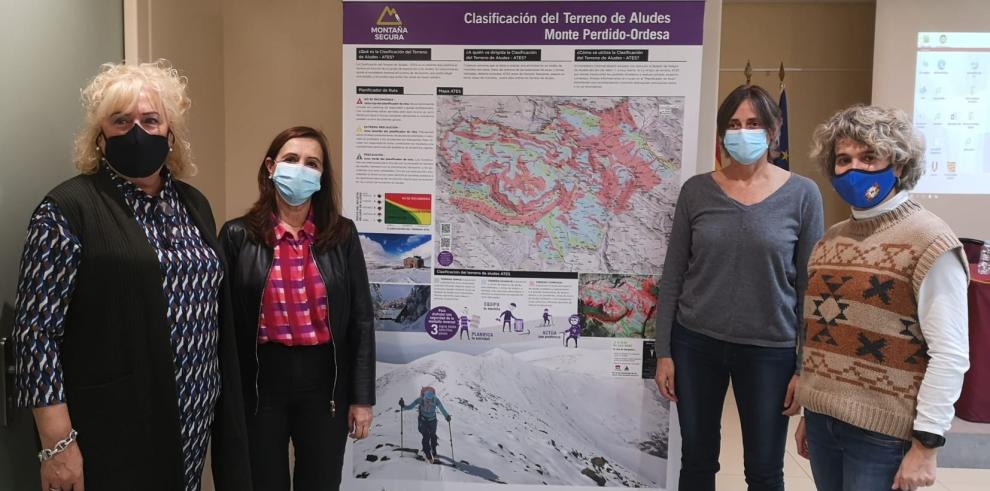 Montaña Segura presenta la cartografía ATES de exposición a aludes en el macizo de Monte Perdido-Ordesa 