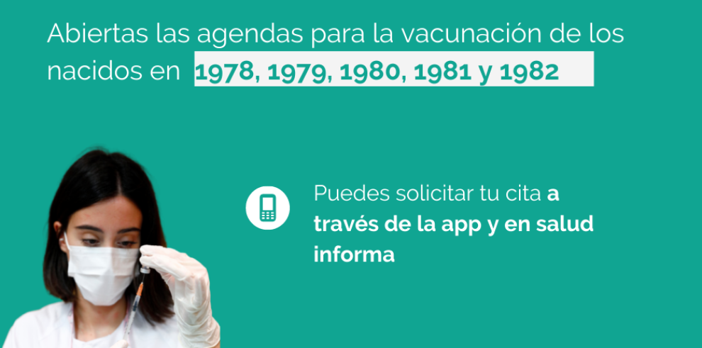 Abiertas las citas de la dosis de refuerzo contra el COVID-19 para los nacidos entre 1978 y 1982