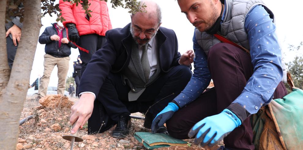 El Presidente de Aragón adelanta el compromiso con la segunda fase del proyecto de regadíos que consolidará el liderazgo trufícola de Sarrión