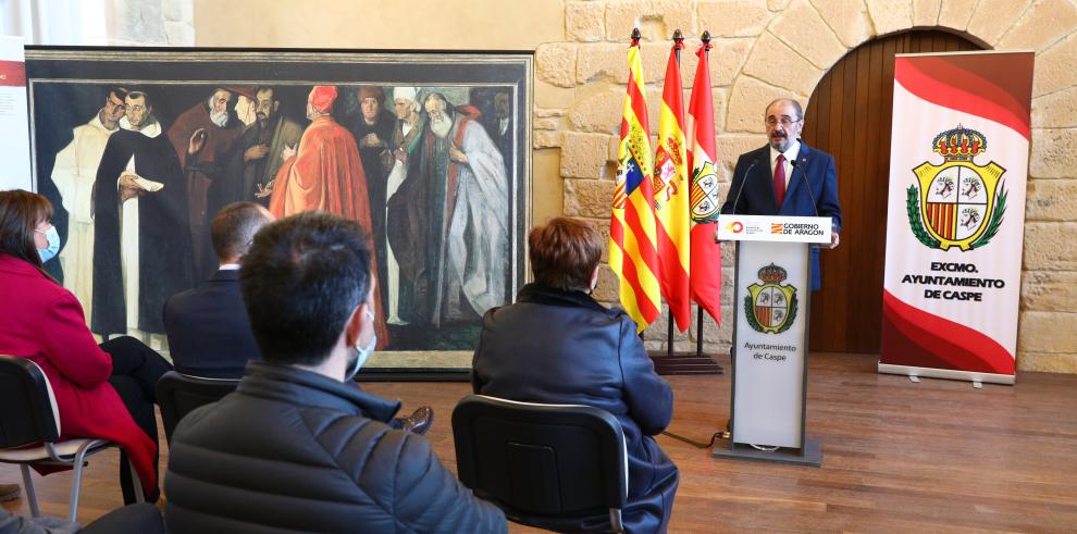 El Gobierno de Aragón impulsará este mes la candidatura a Sello de Patrimonio Cultural de la colegiata y el castillo de Caspe, símbolo de la resolución de conflictos sin recurrir a guerras