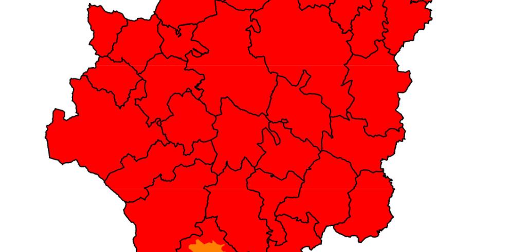 Riesgo de incendios en la mayor parte del territorio de la Comunidad Autónoma