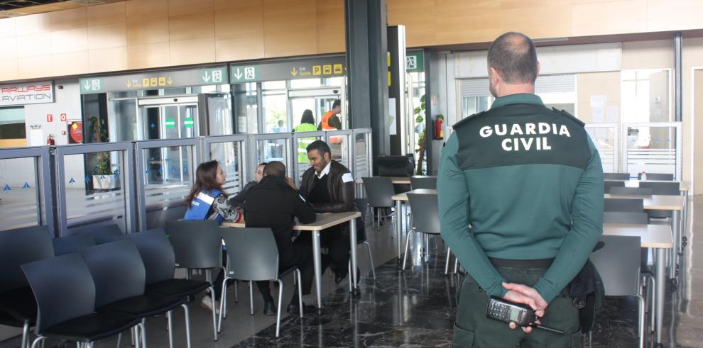 El Aeropuerto de Huesca supera positivamente un nuevo simulacro de accidente aéreo