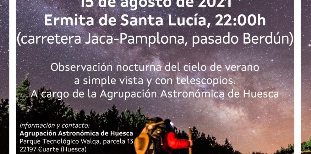 El cielo de Berdún protagoniza la última noche de Caminos de Estrellas